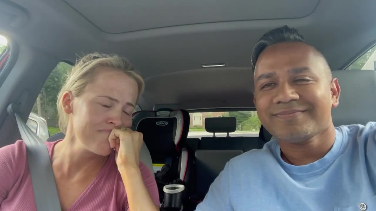 “First time hearing the anniversary song we wrote for her”